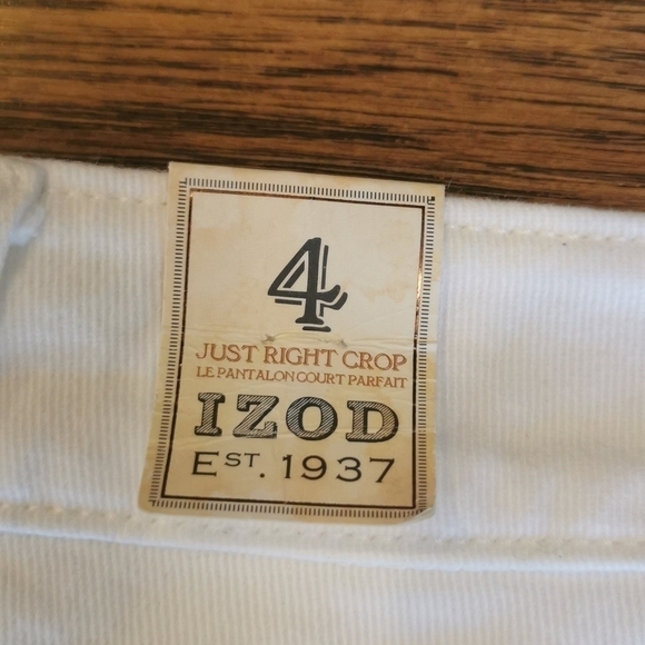 IZOD White Just Right Crop Slimming Panel New 4 - Picture 8 of 8